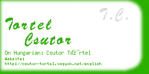 tortel csutor business card